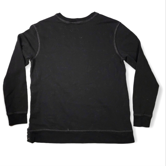 Abercrombie & Fitch Small Long Sleeve Sweater Snap Buttons Black Cotton Mix - Picture 7 of 7